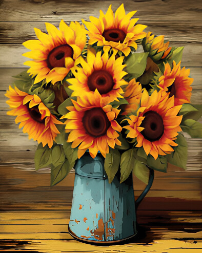 Sunflower Jar