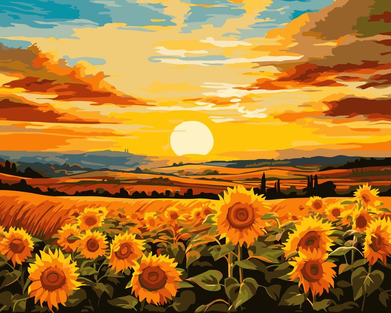 Sunlit Sunflower Valley