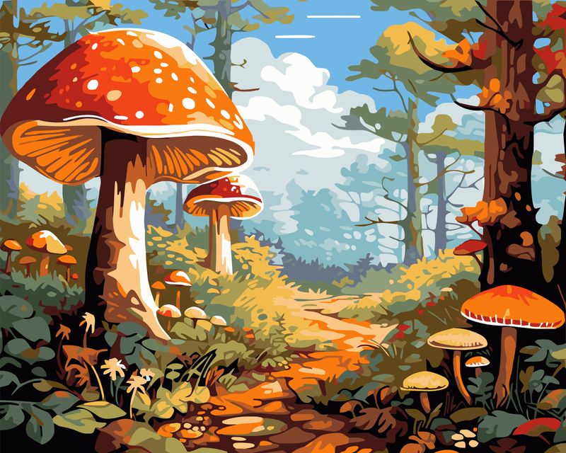 Mushroom Forest Path