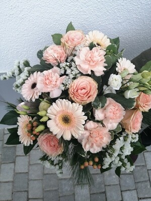 Bouquet rond pastel