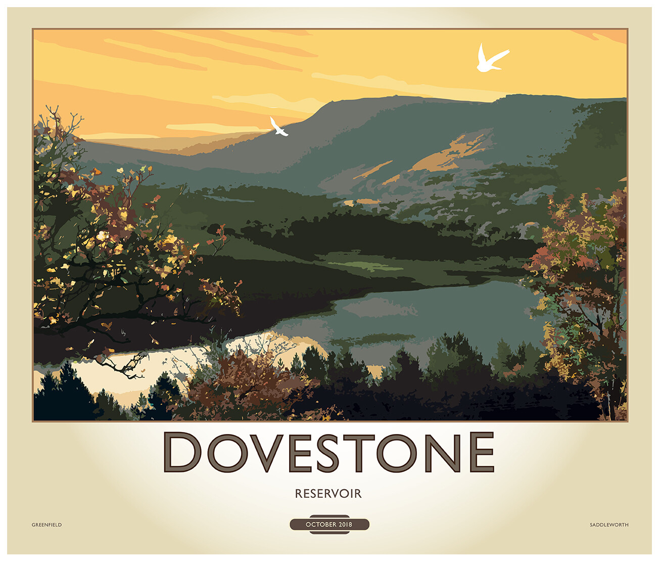 Fine Art Print Saddleworth - Dovestone Reservoir