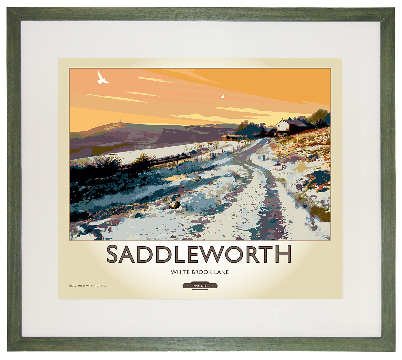 Framed Fine Art Print Saddleworth - Saddleworth - White Brook Lane