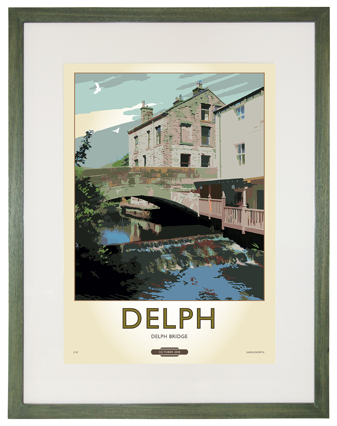 Framed Fine Art Print Saddleworth - Delph