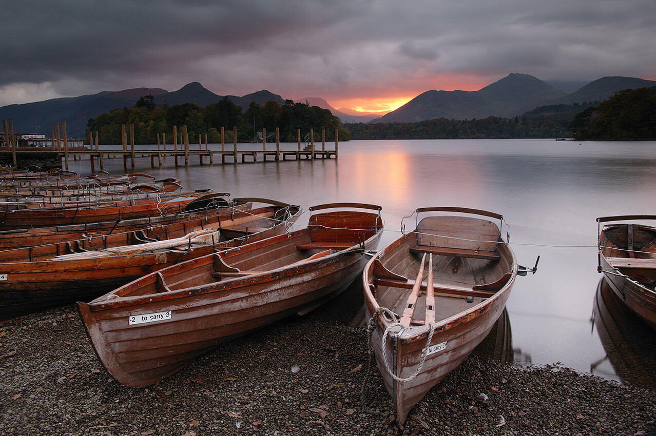 Limited Edition Photographic Print - Boats at Derwentwater