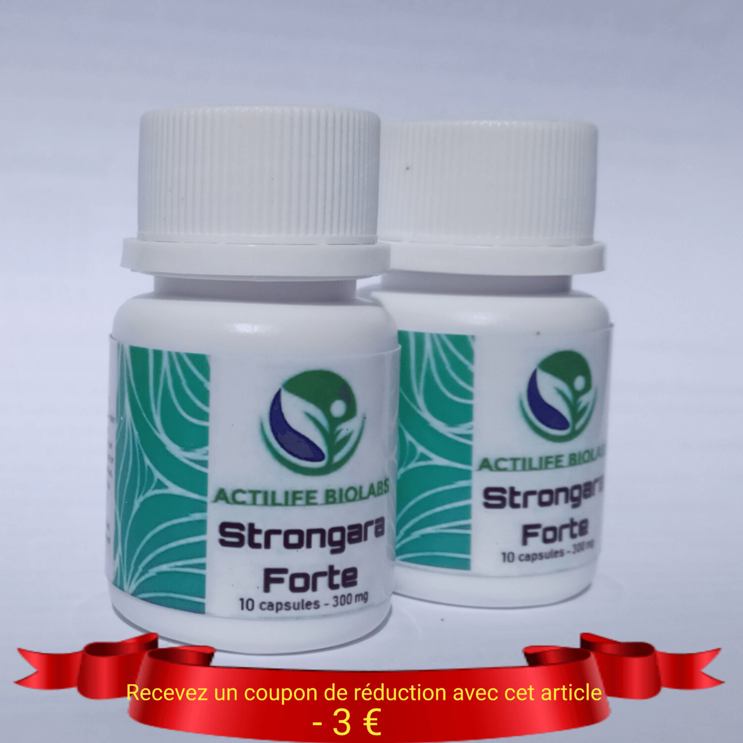 2 flacons de 10 gélules de 300 mg de Strongara Forte au nouveau prix de 37,95 € !
