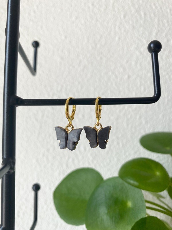 Butterfly Earrings Black