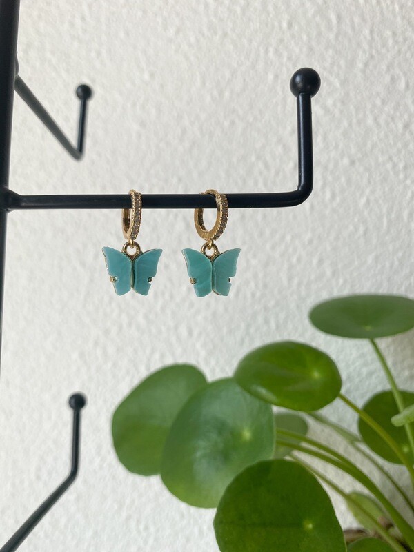 Butterfly Earrings Blue