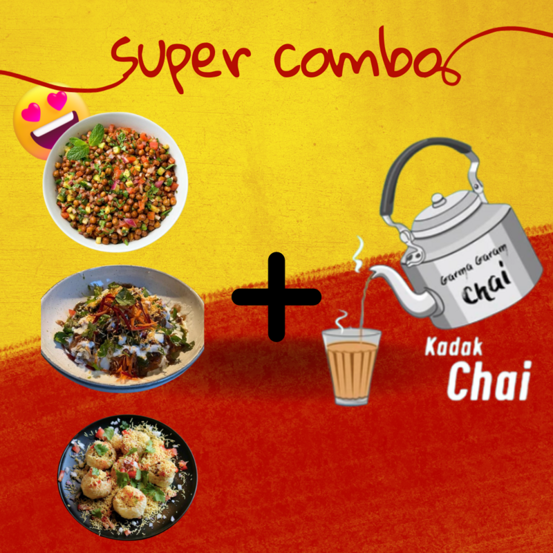 Chaat with Chai combo