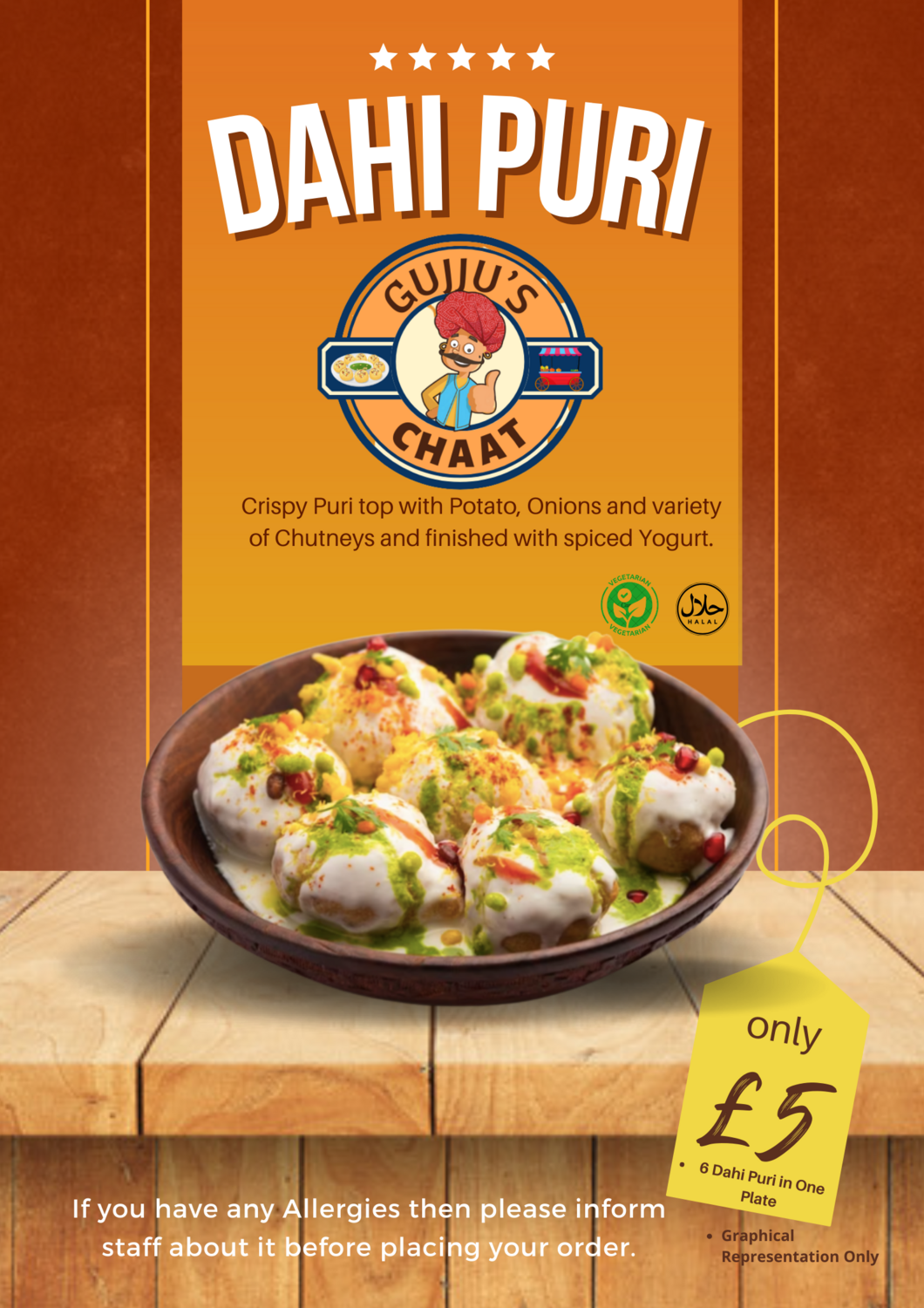 Dahi Puri (6Pcs)