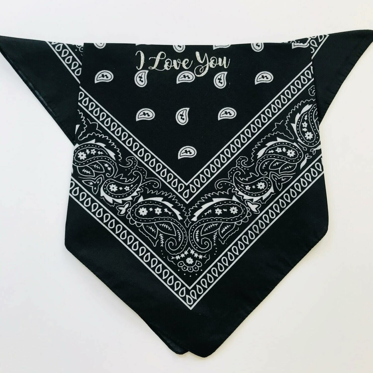 I Love You Black Face Covering