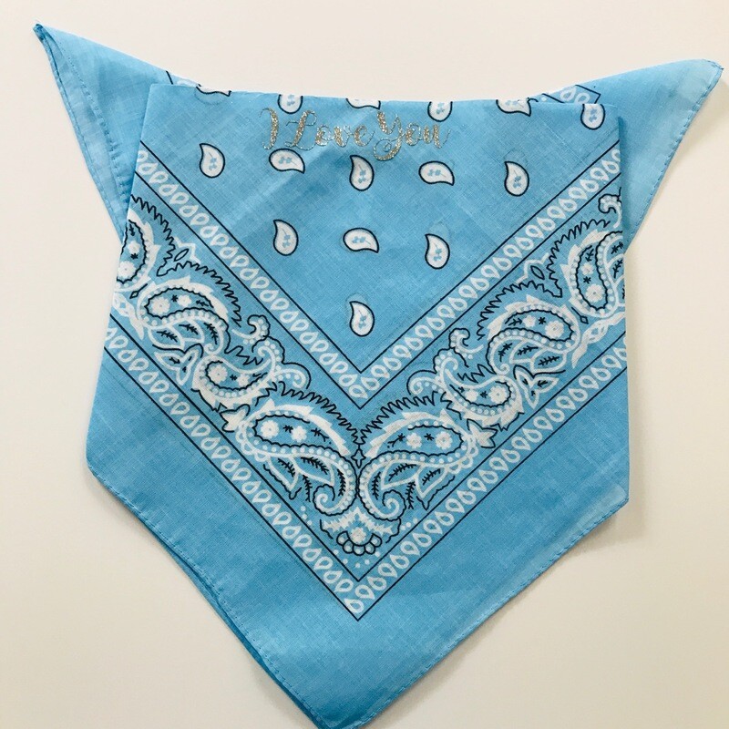 I Love You Sky Blue Face Covering