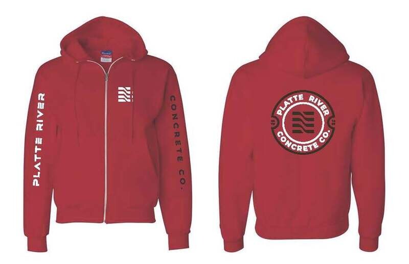 FULL ZIP RED HOODIE