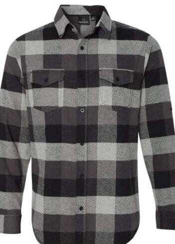 Burnside Men's Flannel Black/Grey Size XL