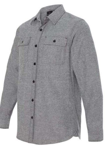 Burnside Flannel Mens Heather Grey Size XL