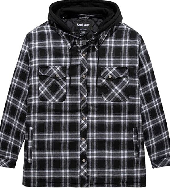 Quilted Flannel Black Plaid Size 6X