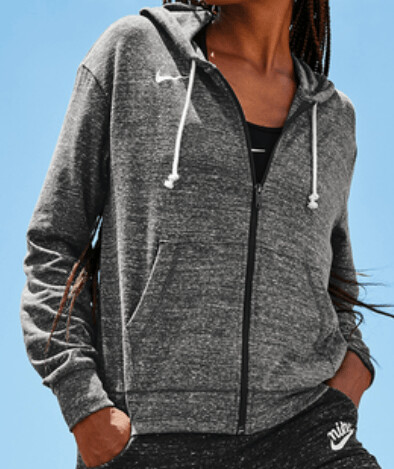 Nike Ladies Gym Vintage Full Zip Hoodie Nike Ladies Gym Vintage Full Zip Hoodie