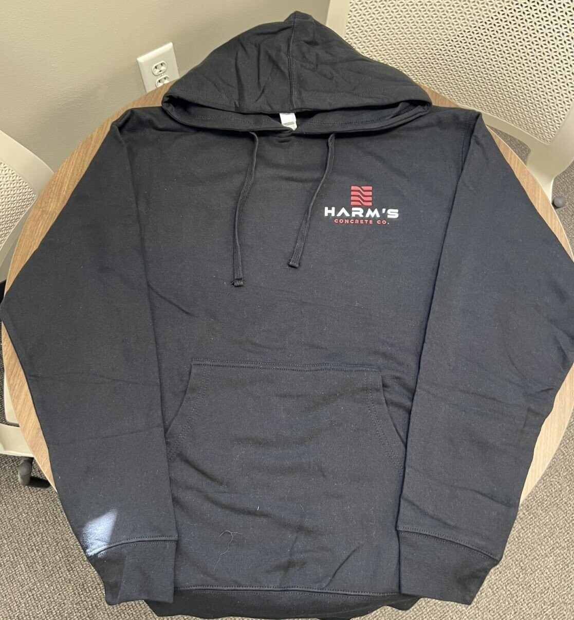 Harm's Black Midweight Hooded Sweatshirt