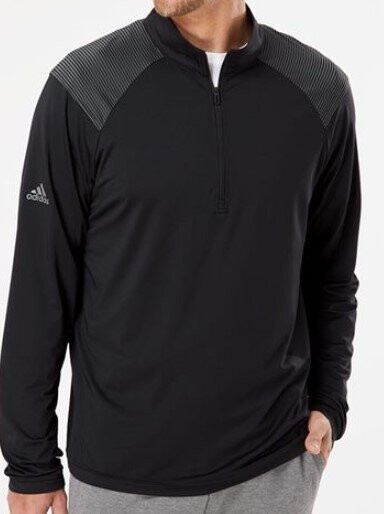 Adidas Shoulder Stripe Quarter-Zip Pullover MENS