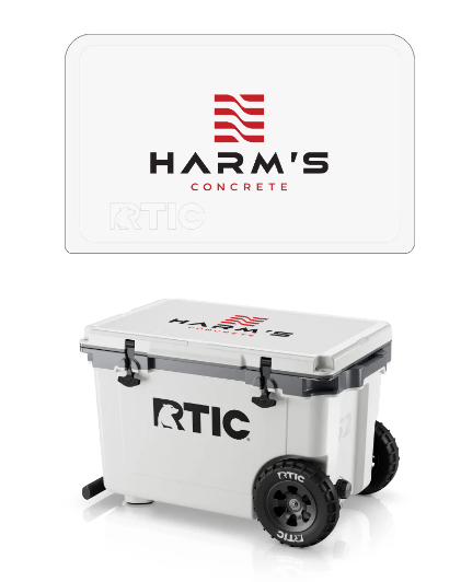RTIC 52 QT ULTRA-LIGHT WHEELED COOLER - White - HARM's CONCRETE
