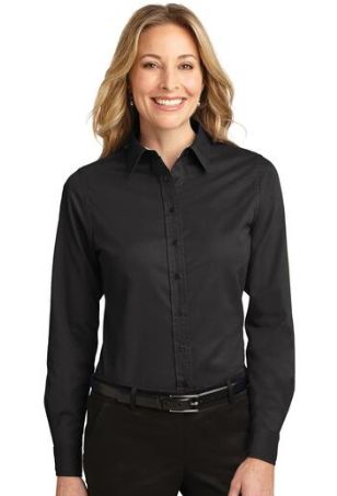 Port Authority Easy Care Shirt - Ladies  - Long Sleeve - Black 3XL