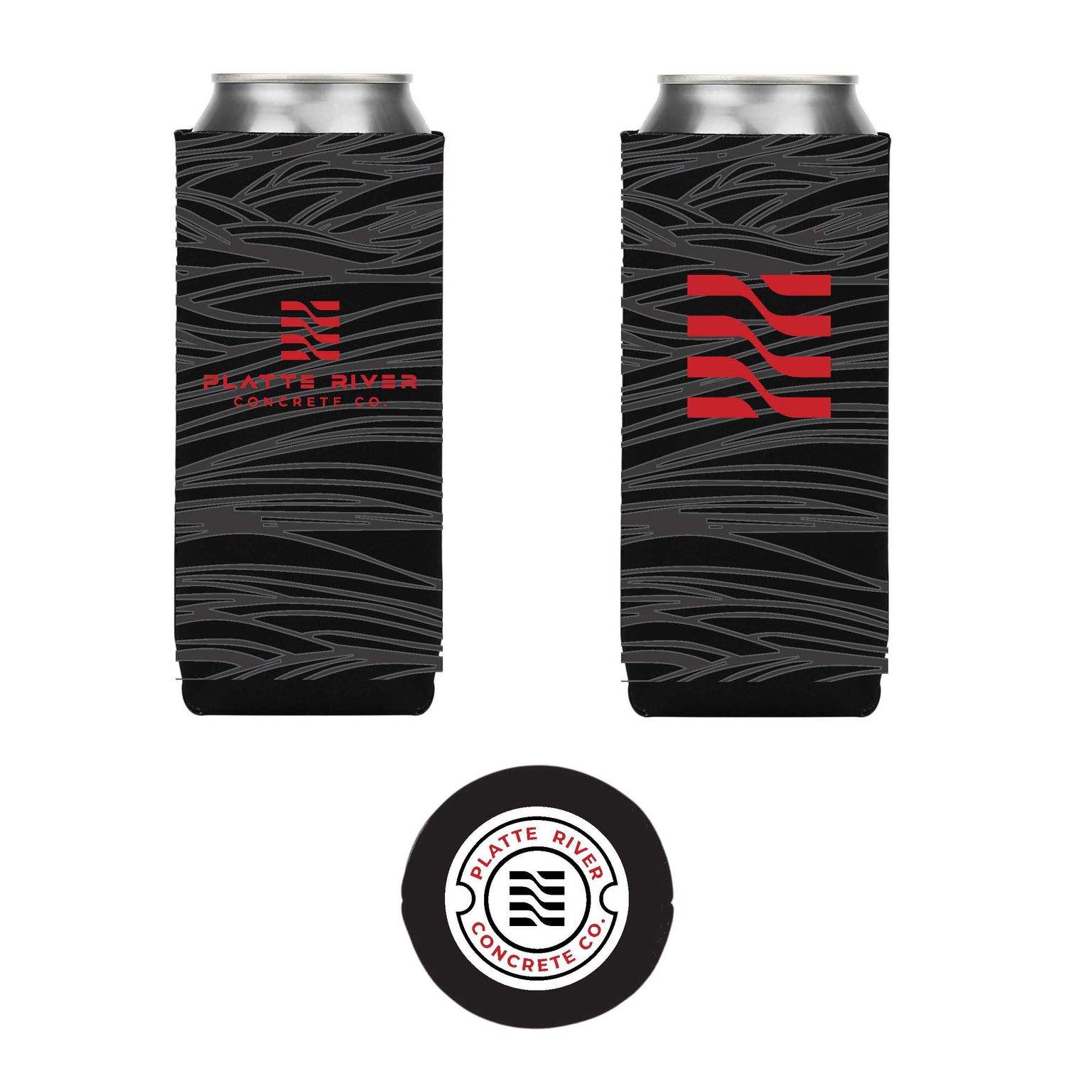 Platte River Concrete Collapsible 16oz Tall Boy Can Cooler