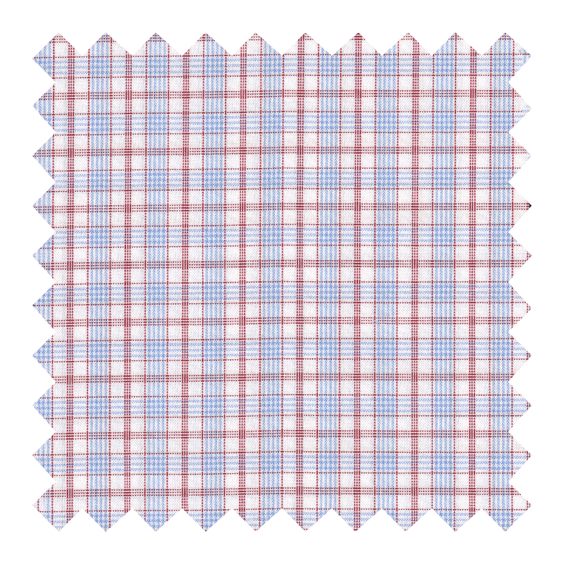 BLANCA CON CUADRO AZUL Y ROJO