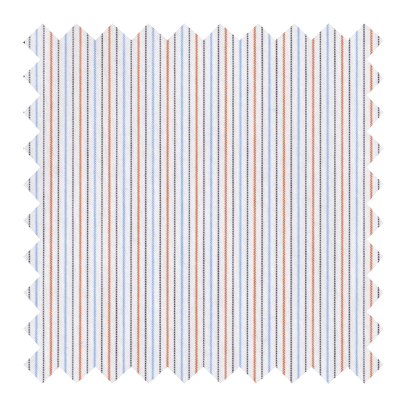 BLANCA CON RAYA NARANJA Y AZUL