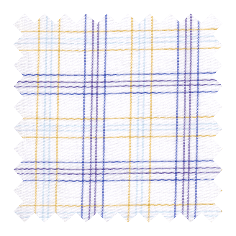 BLANCA CON CUADRO AMARILLO Y AZUL