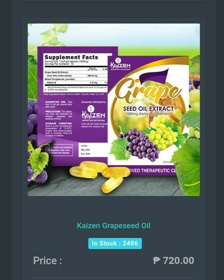 GRAPE OIL EXTRACT an anti-aging supplements