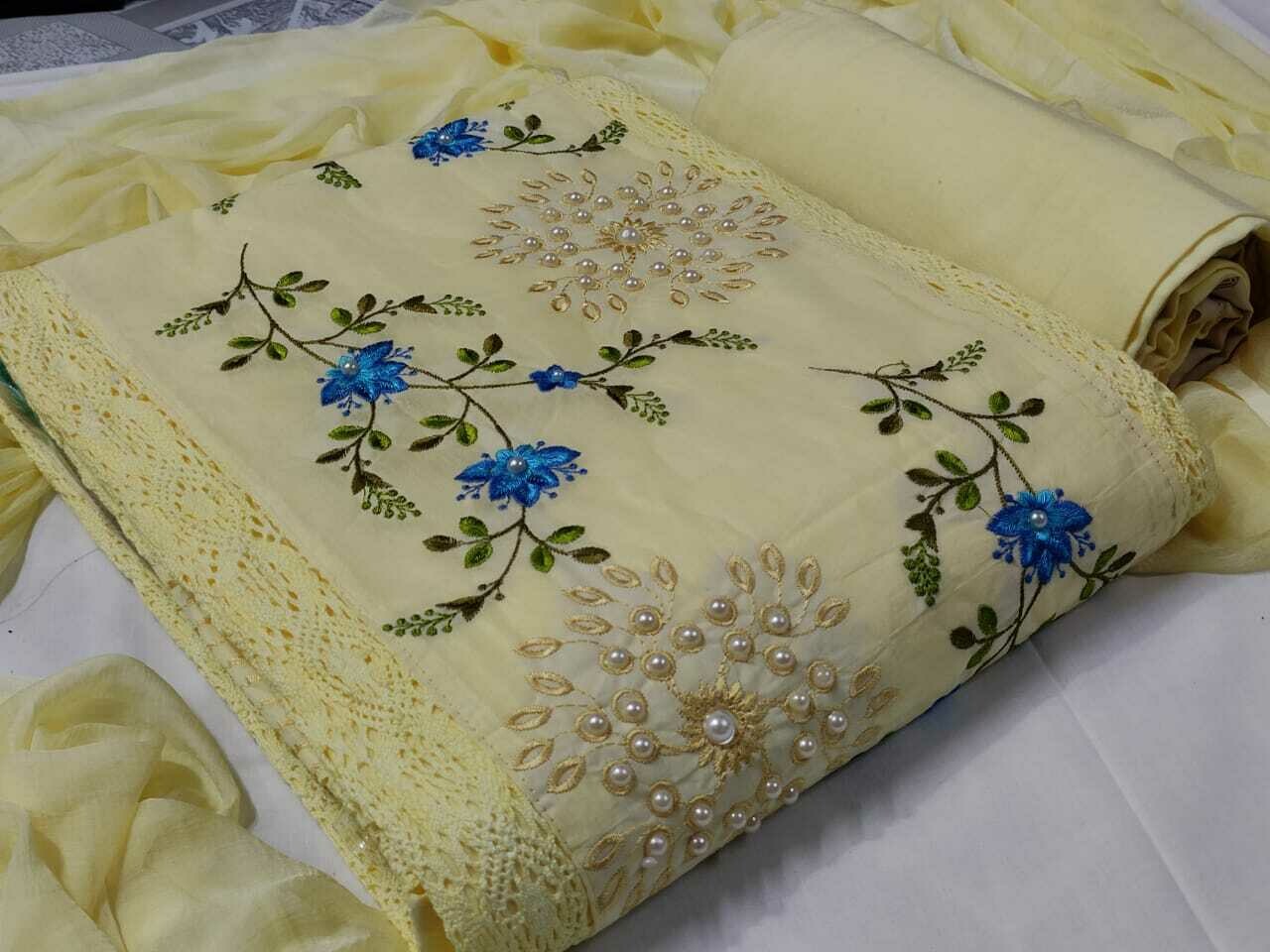 organdy full embroidery work