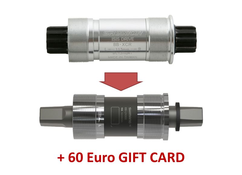 Custom ISIS shaft to Square Taper Custom ISIS shaft to Square Taper