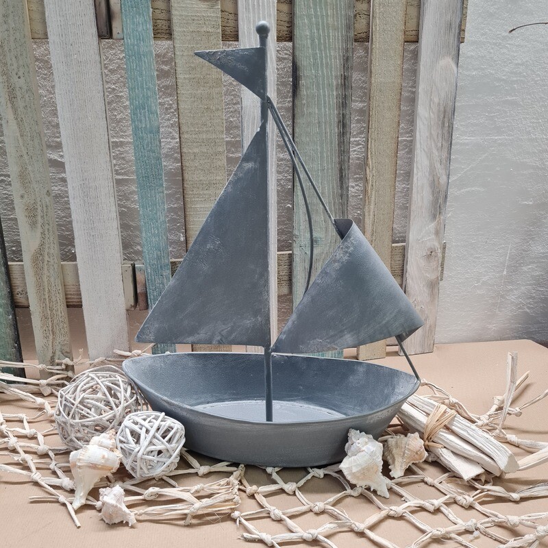 Eisen Segelboot maritime Dekoration im Shabby oder Vintage- Look