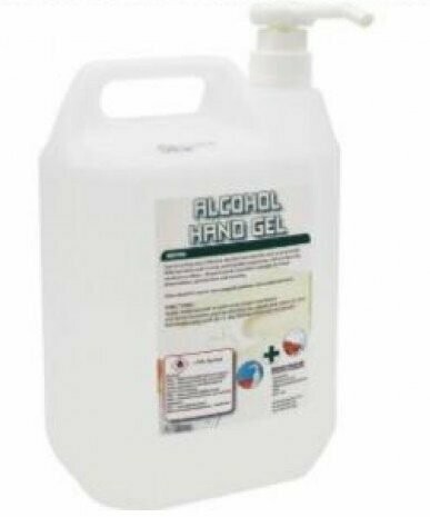 5L Hand Gel Sanitiser – 70% alcohol including pelican pump (dispenses 30ml)