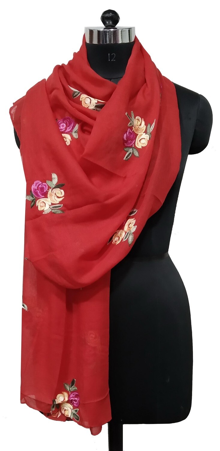embroidered large scarf