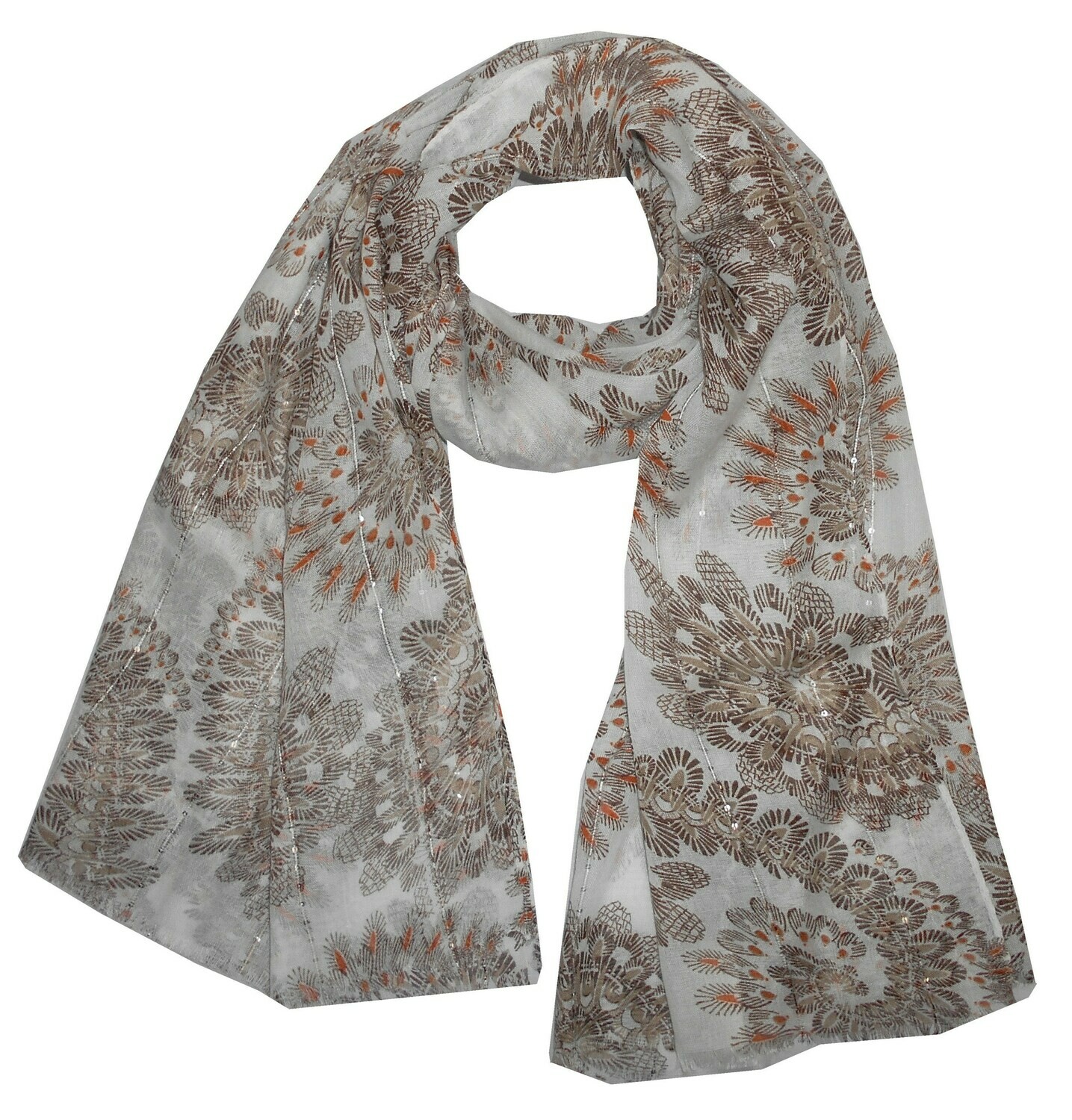 Printed Large scarves in sequins fabric