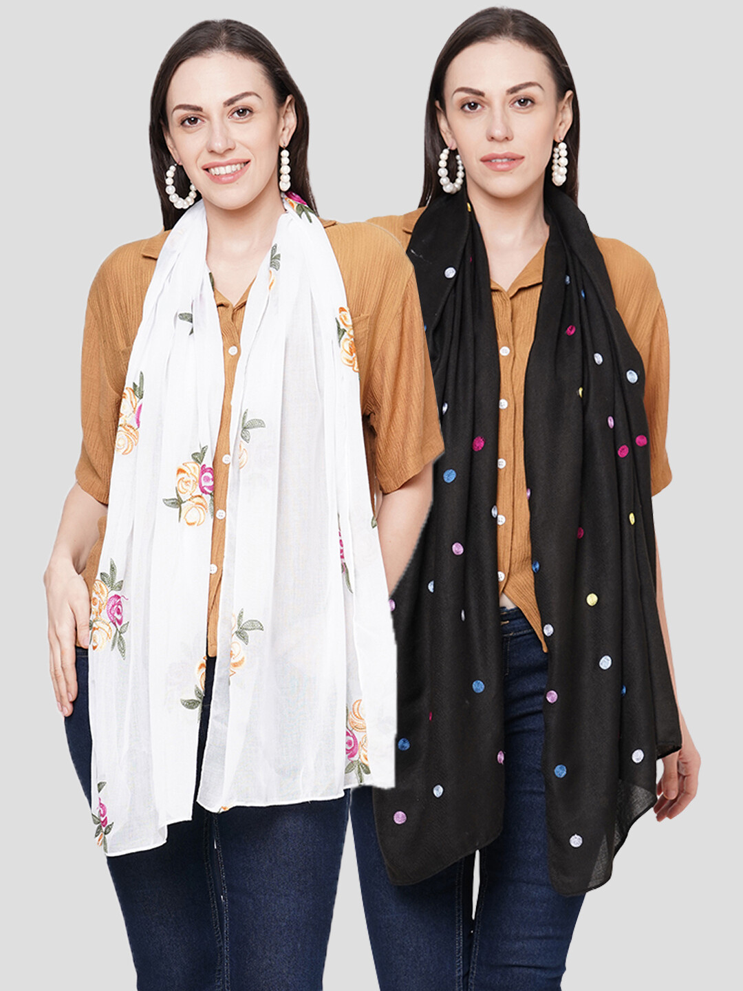 Embroidered Scarves in combo offer