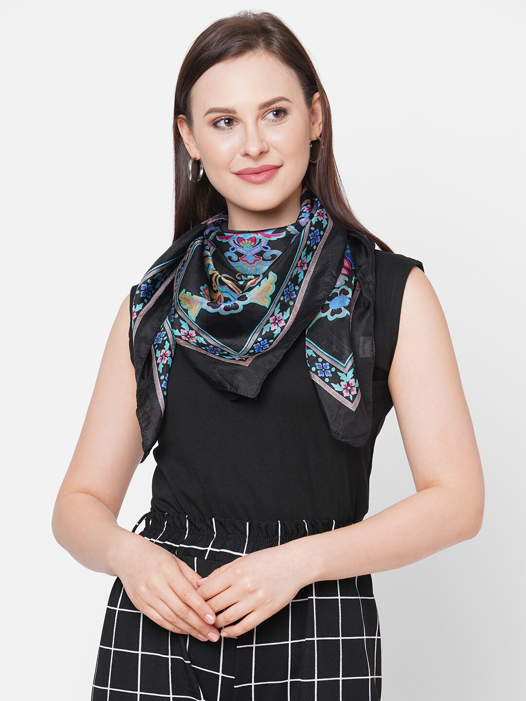 Get Wrapped Soft Silk Square Scarf