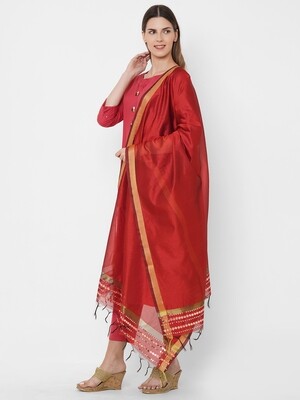 Fancy border Dupattas with Embroidery