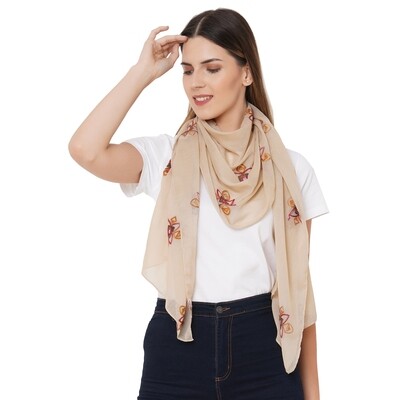 All Embroidered Scarves in soft feel fabric