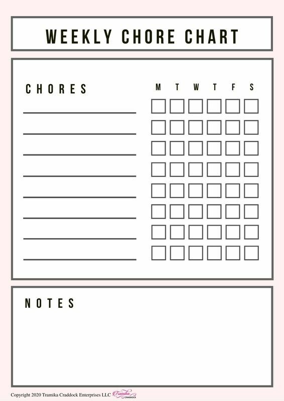 Basic Weekly Chore Chart