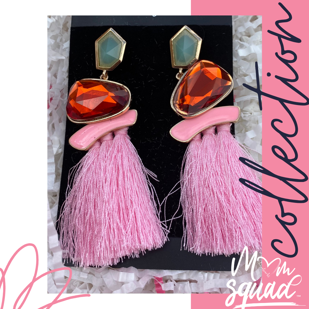 Adulting- (Pink/Blue) Mom Squad Earring Collection Adulting- (Pink/Blue) Mom Squad Earring Collection