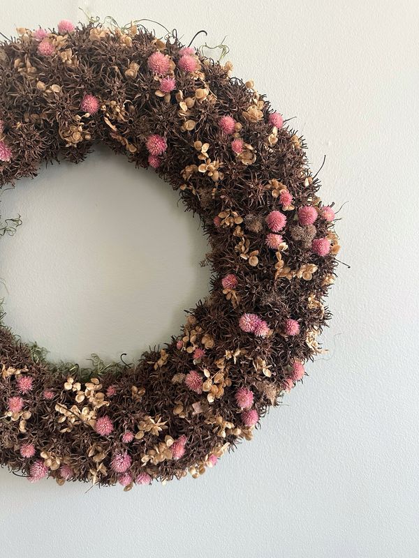 Gumdrops & Burrs Dried Wreath