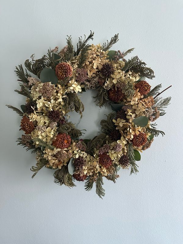 Amber & Ash Dried Wreath