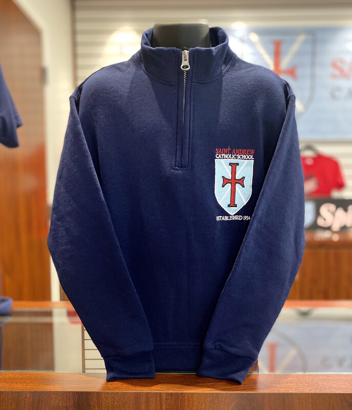 Uniform - 1/4-Zip Cadet Collar Sweatshirt - NAVY - Youth/Adult