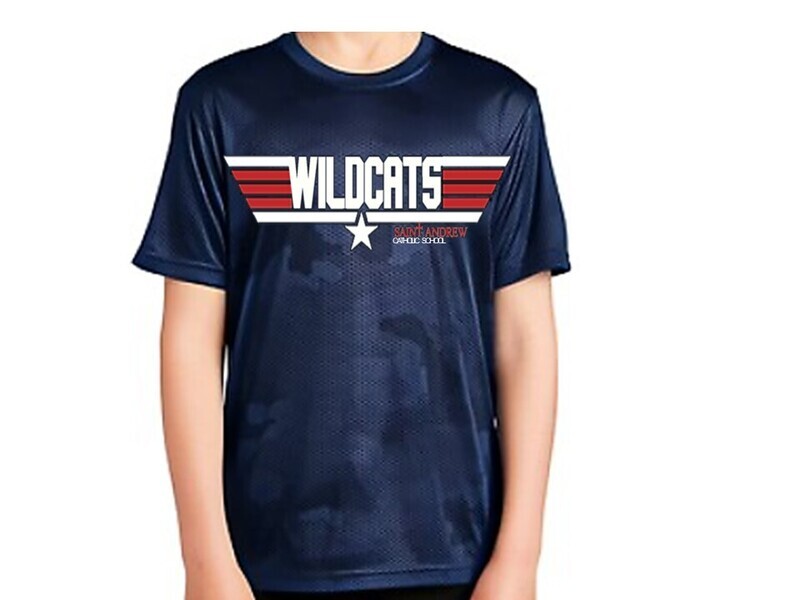 Pre Order - TOP GUN WILDCAT DriFit Camo Tee - Navy