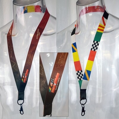 Mid-Ohio Lanyard - Cars & Flags/Red