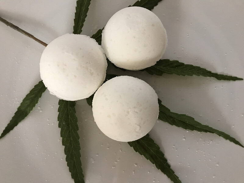 90mg CBD Infused Eucalyptus Essential Oil Epsom Salt &amp; Coconut Oil Bath Bombs 3 Pack - For Standard Bath Tubs (3) 30mg Bath Bombs