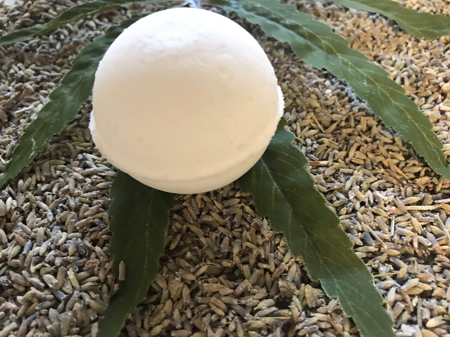 30mg CBD Lavender Essential Oil Epsom Salt Coconut Oil &amp; Essential Oil Bath Bomb - For Standard Bath Tubs