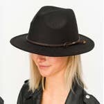 Western Vibes Fedora Hat - Black