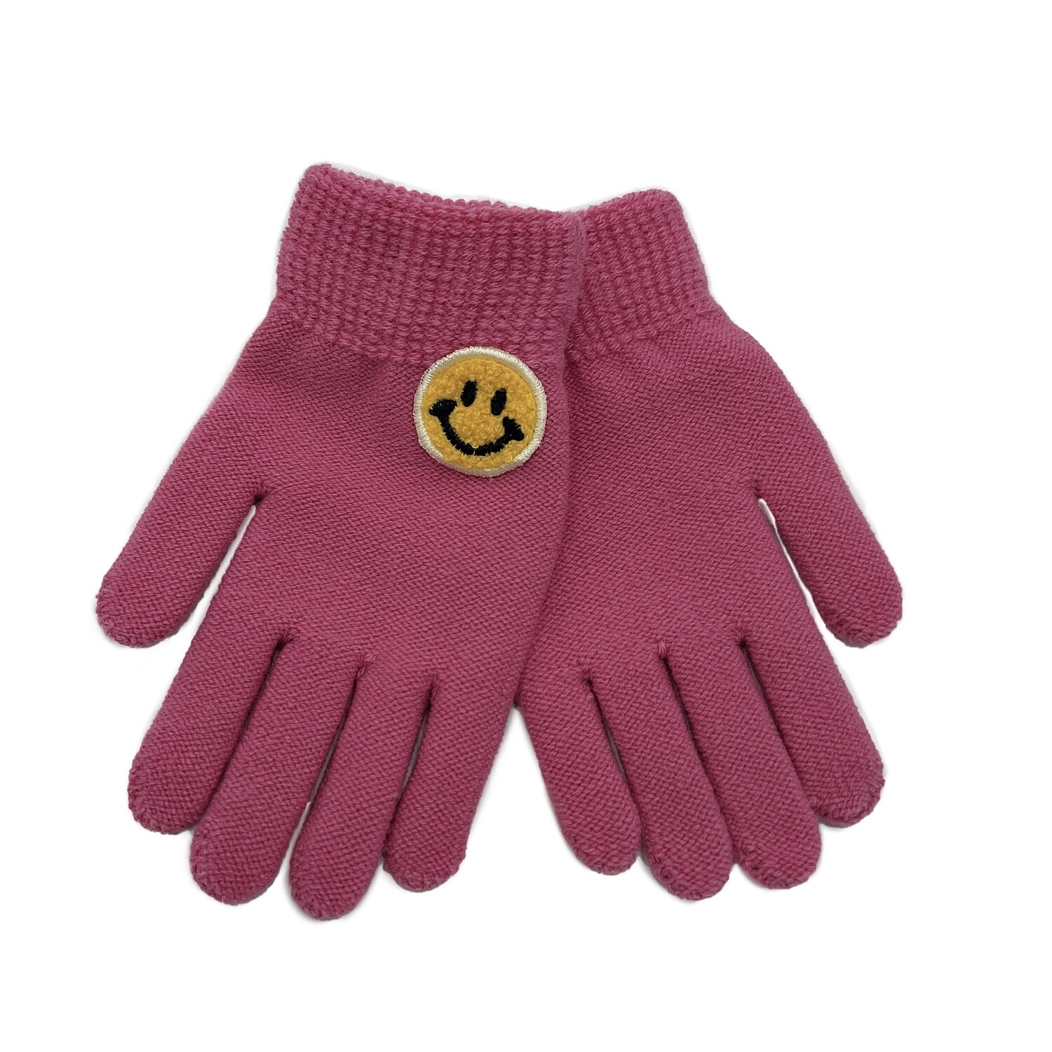 Happy Face Gloves - Pink